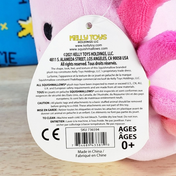 Squishmallow Cailey the Pink Crab 5" UltraSoft Stuffed Sealife Plush Toy NWT - Picture 12 of 12